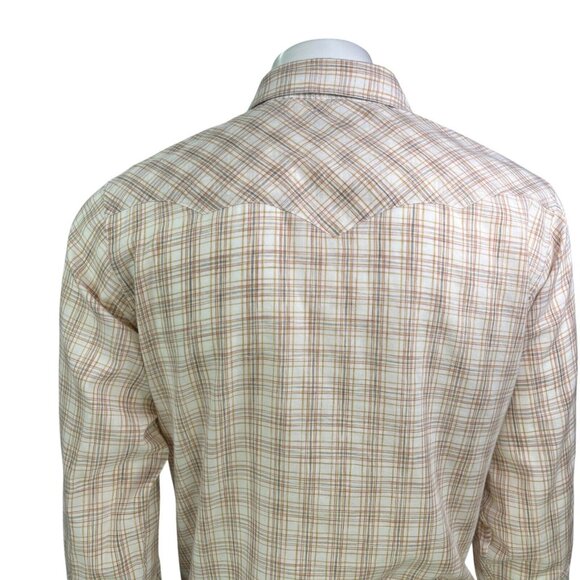 Cody James Mens Western Pearl Snap Shirt Long Sleeve Multicolor Plaid Size M - Picture 7 of 11